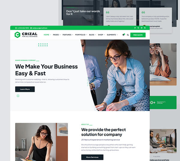 Multipurpose Responsive Template + Admin