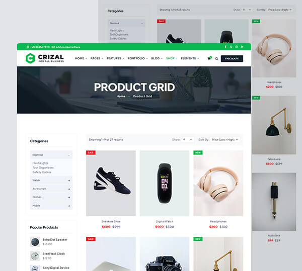 Multipurpose Responsive Template + Admin